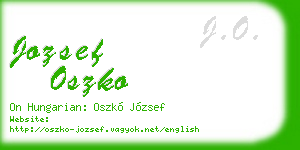 jozsef oszko business card